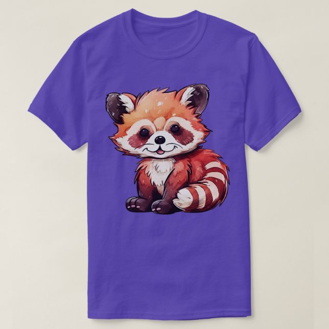 cute red panda watercolor style T-Shirt (Design Front)