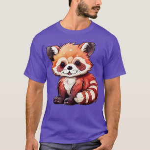 cute red panda watercolor style T-Shirt
