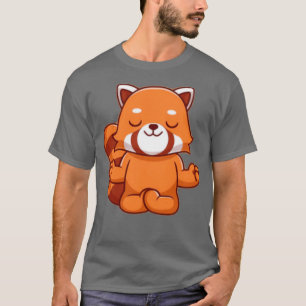 Cute Red Panda Yoga mat Flexibility Funny Yoga Med T-Shirt