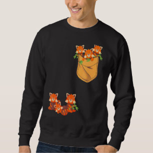 Cute Red Pandas In Pocket Awesome Red Panda Sweatshirt