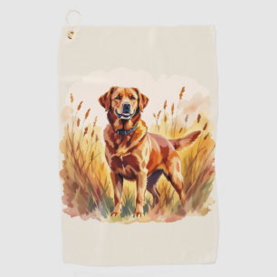 Cute Red Pembroke Welsh Corgi Dog Golf Towel