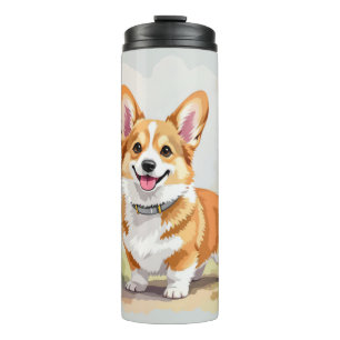 Cute Red Pembroke Welsh Corgi Dog Thermal Tumbler