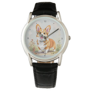 Cute Red Pembroke Welsh Corgi Dog Watch