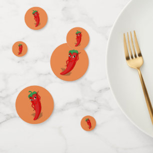 Cute Red Pepper Diva Confetti