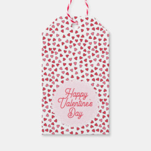 Cute Red & Pink Hearts Galentine's Day Gift Tags
