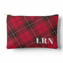 Cute Red Plaid Monogram or Initials