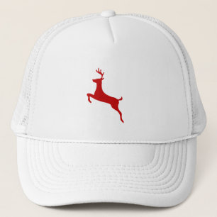 Cute Red Reindeer Baby Bib – Christmas Holiday Fee Trucker Hat