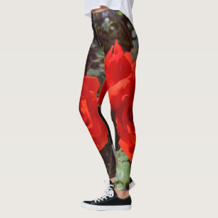 Cute red rose Leggings