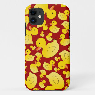Cute red rubber ducks Case-Mate iPhone case