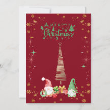 Cute Red Santa Christmas Card♡