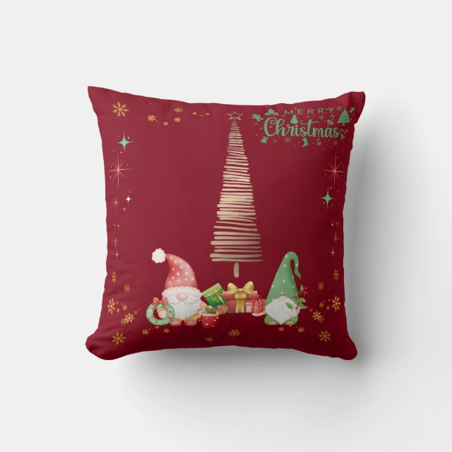 Cute Red Santa Christmas  Cushion (Front)
