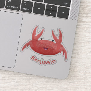Cute red spotty crab cartoon illustration