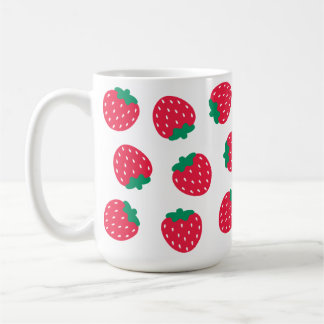 Cute Red Strawberry Fruit For Strawberries LoveMug Coffee Mug