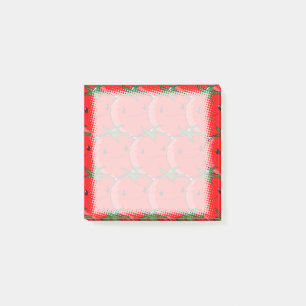 Cute Red Tomato Pattern Custom Post-it Notes