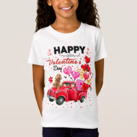 Cute Red Truck Goldendoodle Valentine's Day Costum