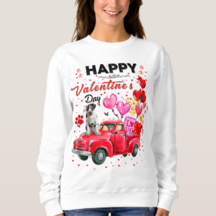 Cute Red Truck Great Dane Valentine's Day Costume Sweatshirt