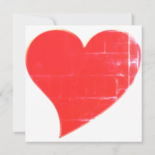 Cute red vintage distressed heart Valentine’s card