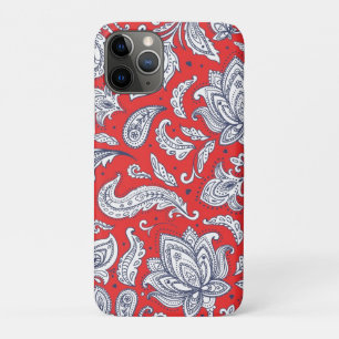 Cute red vintage flowers patterns Case-Mate iPhone case