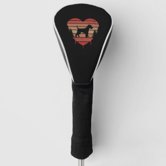 Cute Red Vintage Heart Welsh Terriers 80s Golf Head Cover