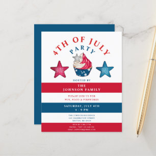 Cute Red White And Blue Stars 4th Of July