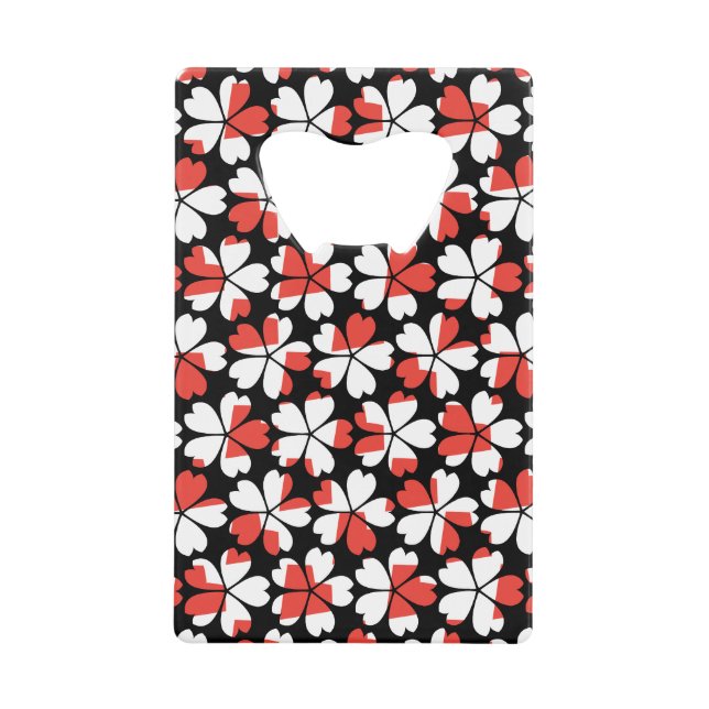 Cute red white flowers patterns (Front)