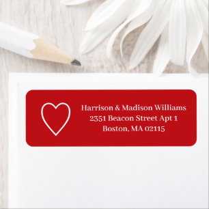 Cute red white heart modern Valentine’s Day