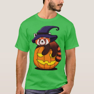 Cute Red Witch On The Pumpkin T-Shirt