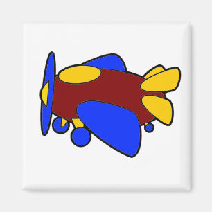 Cute Red Yellow Blue Aeroplane Cartoon for Kids Magnet