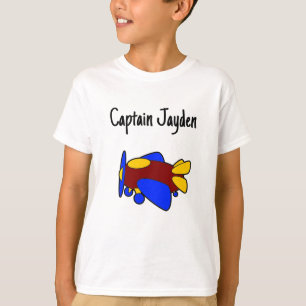 Cute Red Yellow Blue Aeroplane Cartoon for Kids T-Shirt
