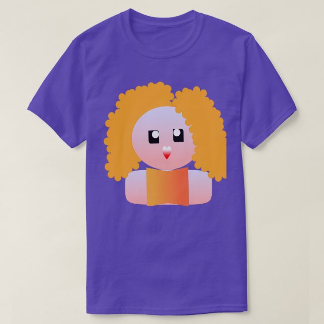 CUTE REDHEAD GIRL WITH CURLY HAIR T-Shirt (Design Front)