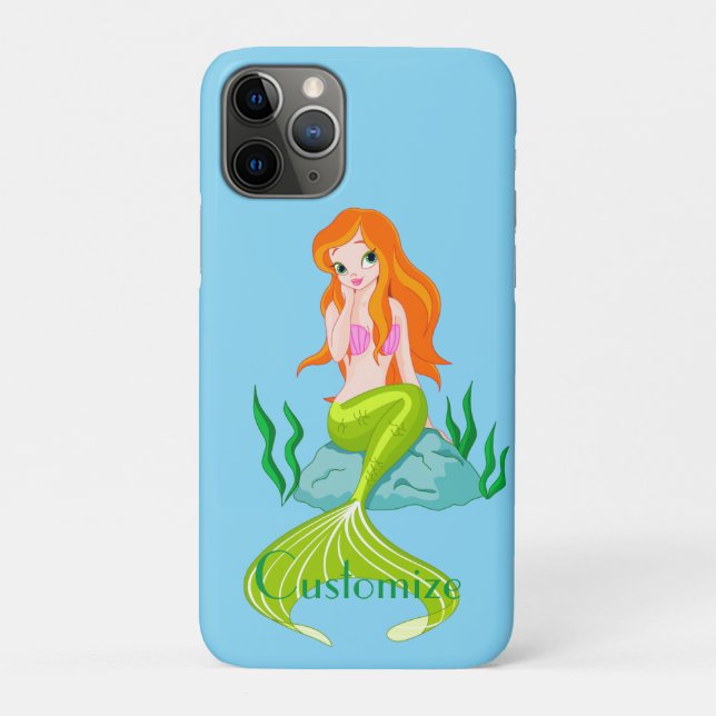 Cute Redheaded Mermaid Thunder_Cove Case-Mate iPhone Case (Back)