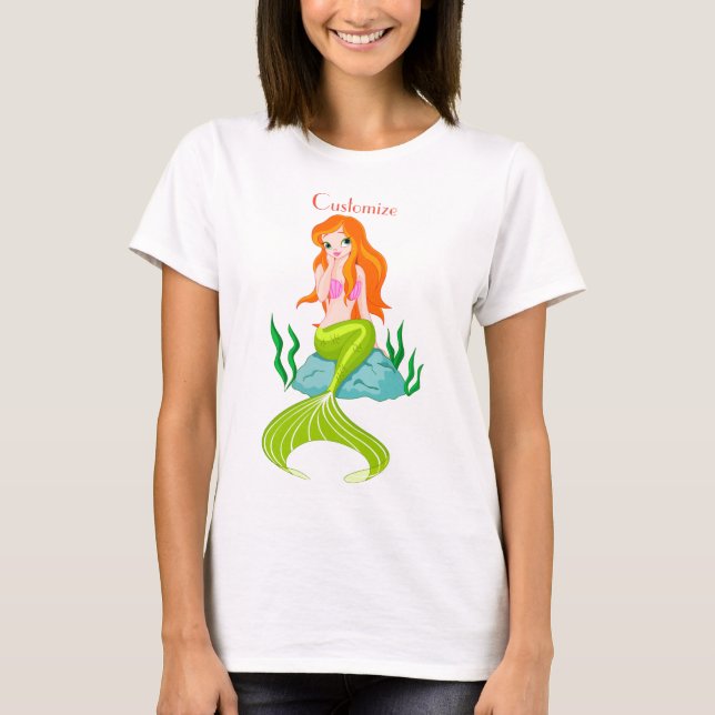 Cute Redheaded Mermaid Thunder_Cove  T-Shirt (Front)