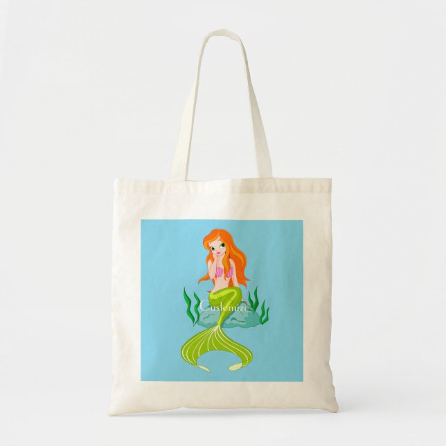 Cute Redheaded Mermaid Thunder_Cove Tote Bag (Front)