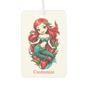 Cute Redheaded Two-tail Mermaid Thunder_Cove  Car Air Freshener