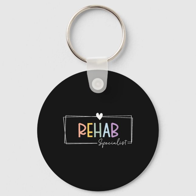 Cute Rehab Specialist Physical Occupational Key Ring (Front)