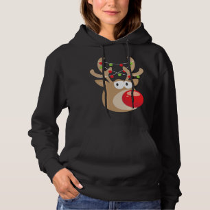 Cute Reindeer Boy Girl Christmas Design Hoodie