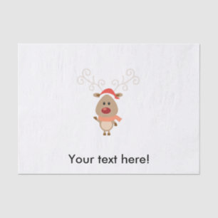 Cute reindeer cartoon tissue paper