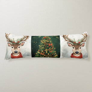 Cute Reindeer Christmas Bedding For Body Pillow