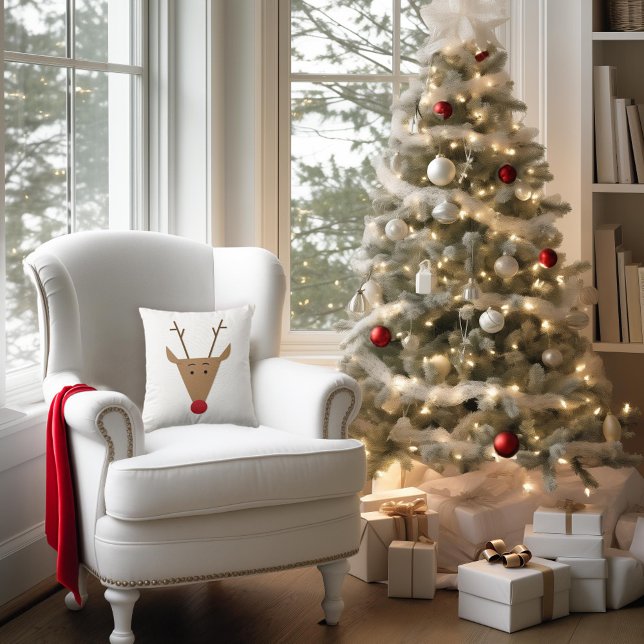 Cute Reindeer Christmas Holiday Cushion (Creator Uploaded)