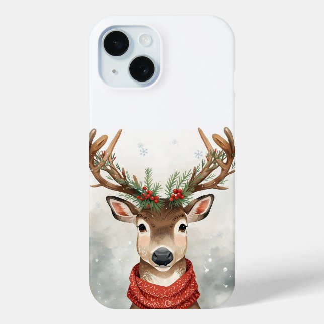 Cute Reindeer Christmas Phone Case For Fun winter (Back)