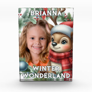 Cute Reindeer Christmas Photo Block