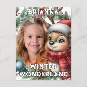 Cute Reindeer Christmas Photo Card