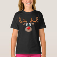 Cute Reindeer Christmas Red Nose Rudolph Xmas