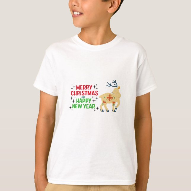 Cute Reindeer Christmas shirt (Front)