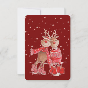 Cute Reindeer Christmas Sweatshirt – Cozy 3D Invitation