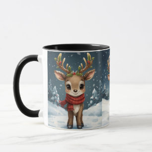 Cute reindeer christmas travel mug for cozy drinks