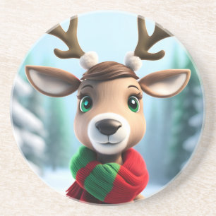 Cute Reindeer Coaster