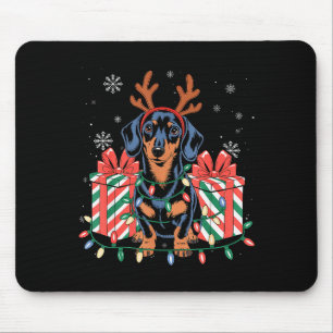 Cute Reindeer Dachshund Christmas For Women Men Do Mouse Pad