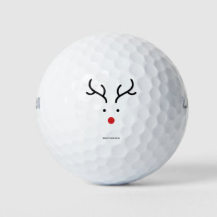 Cute reindeer for christmas. golf balls