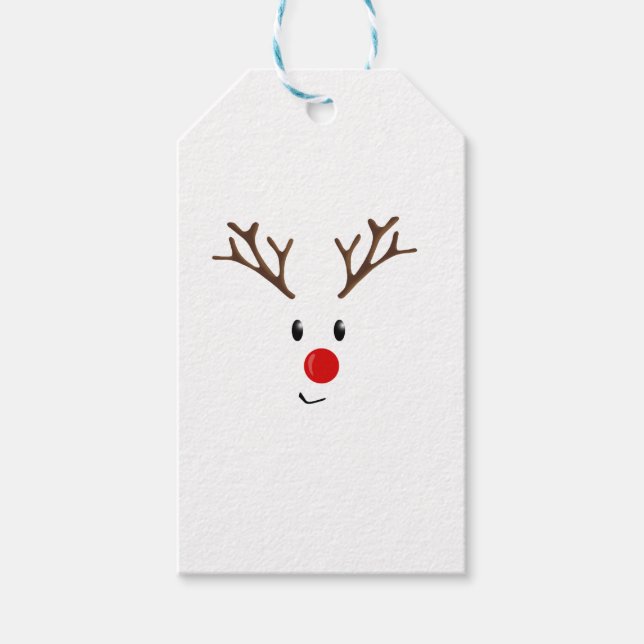 Cute reindeer gift tags (Front)